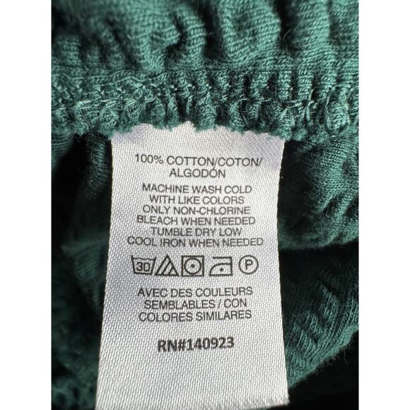 3 for $9 Loft Green Puff Sleeve Green Top 100% Cotton XL - Picture 7 of 8